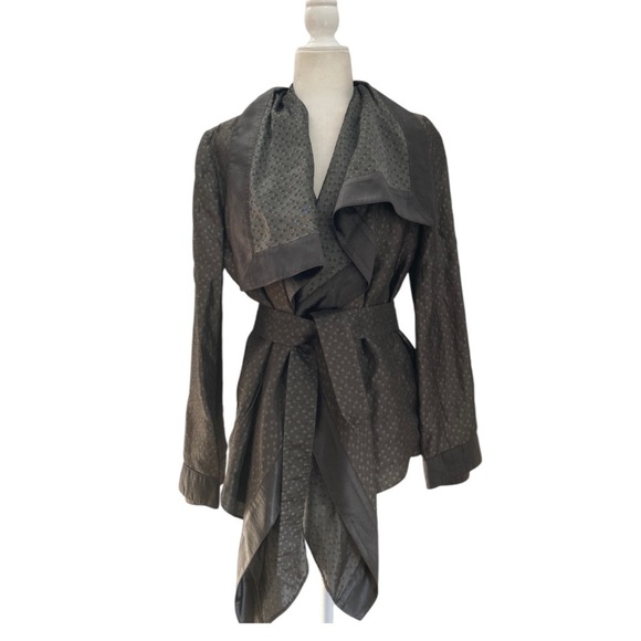 Giorgio Armani Belted Jacket Overcoat Draped Silhouette - Picture 1 of 13